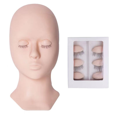 Training Mannequin With 6 Pcs Eyelids