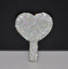 Bling Rhinestone Eyelash Heart Handheld Mirror