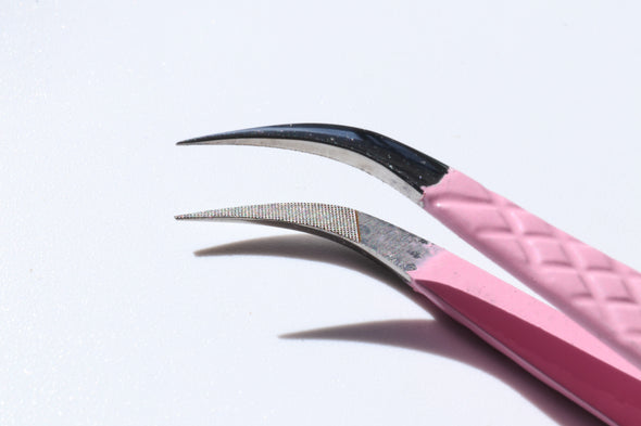 Amelie Pink Fiber Tip Tweezer Collection