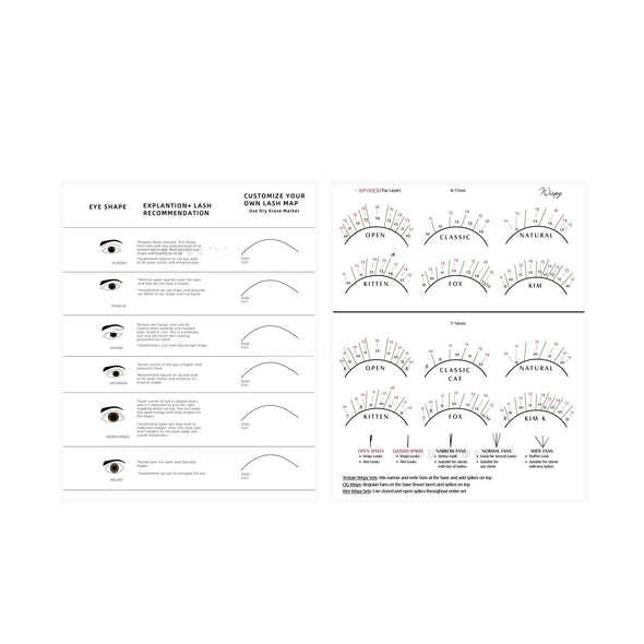 Lash mapping Dimension Chart(1 PCS)