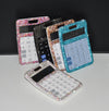 Mini small Ladies Cute calculator desktop with diamond crystal