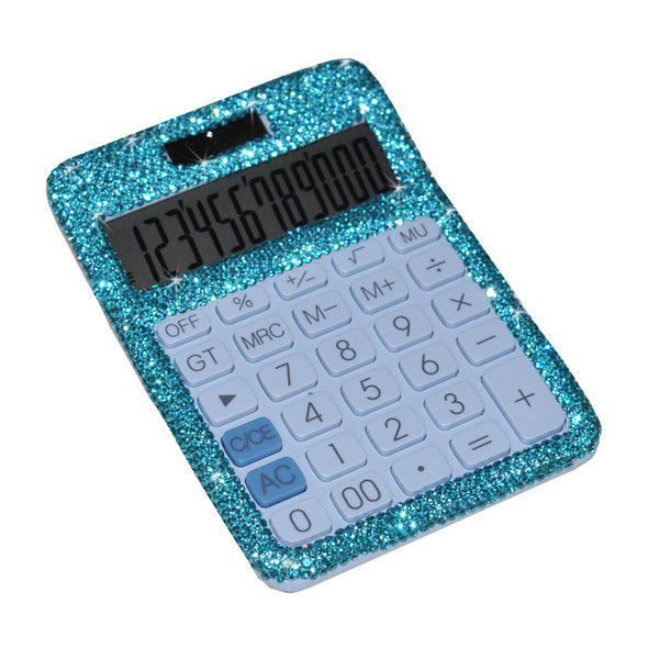 Mini small Ladies Cute calculator desktop with diamond crystal