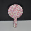 Bling Rhinestone Eyelash Heart Handheld Mirror