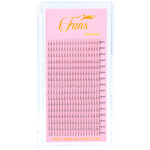 3D Short Stem Premade Volume Fans Lashes (16 rows)