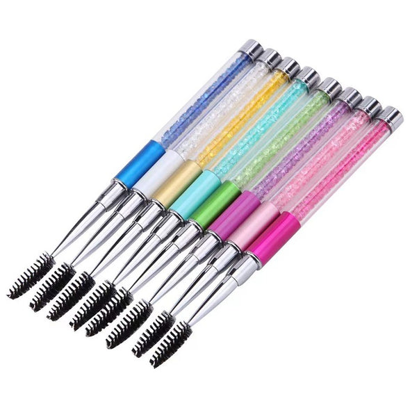 Crystal Rhinestone Handle Lash Mascara Brushes (Random Color)