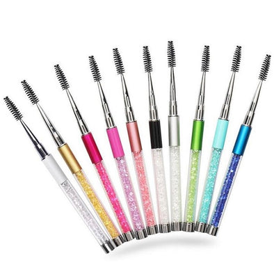 Crystal Rhinestone Handle Lash Mascara Brushes (Random Color)