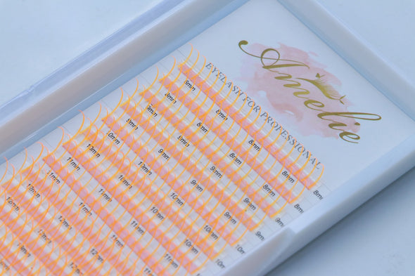 Neon Orange Color Spikes Lashes
