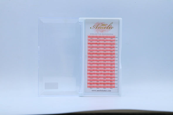 Premade Red Color Spikes Lashes