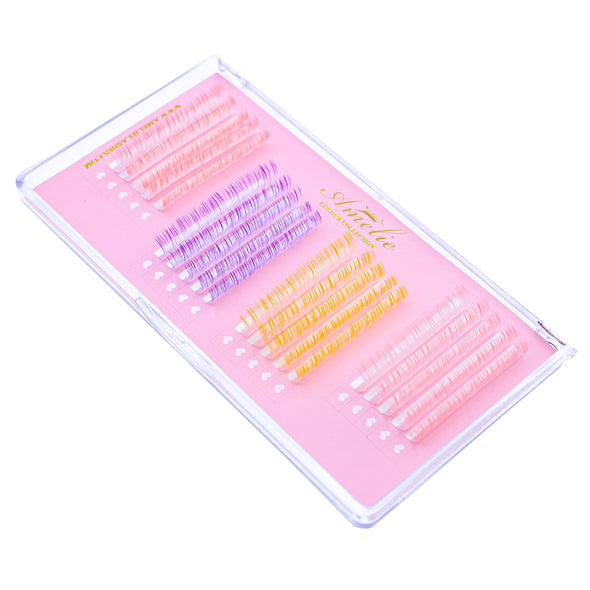 UV Ombre Color Volume Lashes Large Tray (20 rows)